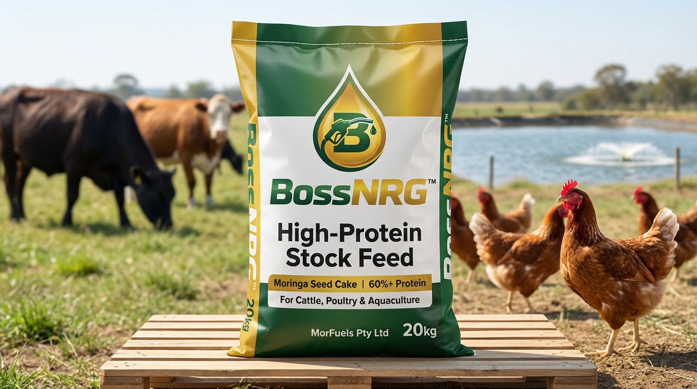 BossNRG high-protein Moringa stock feed for livestock